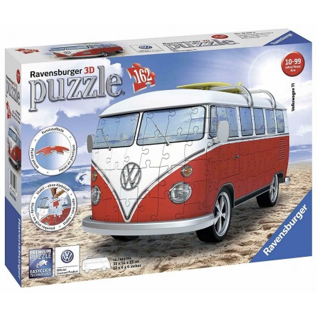 Camper Volkswagen T1 Puzzle 3D Ravensburger 12 516 10+ anni