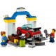 Stazione di Servizio e Officina con 3 Macchinine e 4 Minifigure Lego City