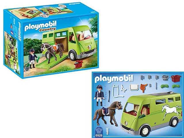 Loaded Bekostning Høne Playmobil Country Furgone Trasporto Cavalli 6928