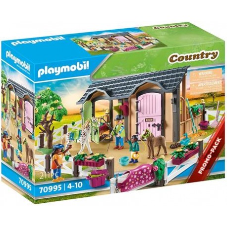 Playmobil- Lezione di Equitazione Con Stalle, Multicolore, 70995