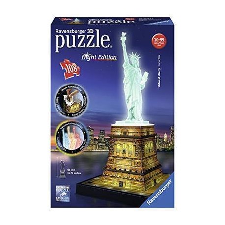 Statua della Libertà Puzzle 3D Building Night Edition Ravensburger (12596)