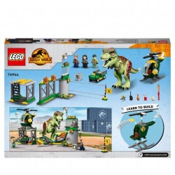 LEGO Jurassic World 76944 La Fuga del T. rex, Include 3 Minifigure e un Dinosauro Giocattolo